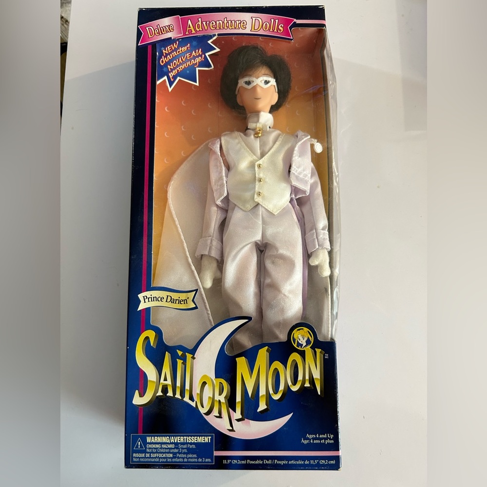 11.5" Sailor Moon Deluxe Adventure Doll Prince Darien Mamoru Tuxedo Mask NIB
